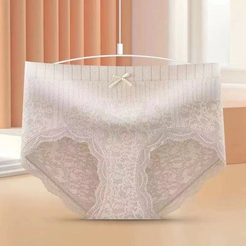 Plus Size Briefs Lace Mid Waist Women Shaping