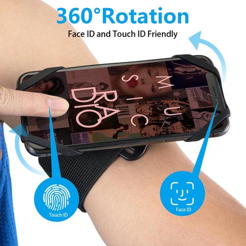 Detachable Swivel Arm Wrist Strap Sports Phone Case