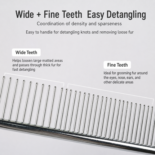 Stainless Steel Pet Row Comb for Dogs and Cats