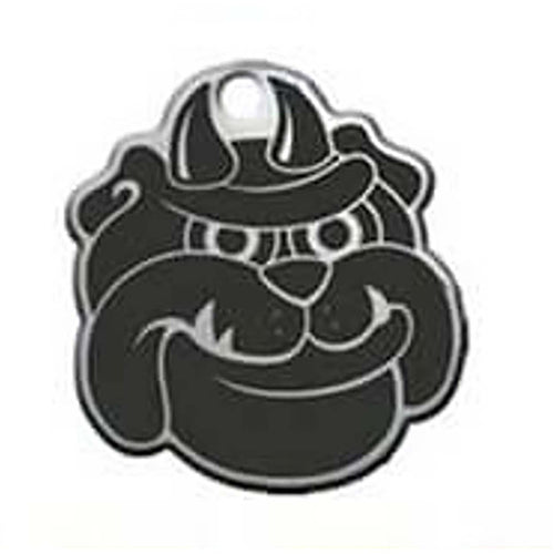 Black Devil Dog Dog ID Tag - With Engraving