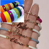 Personalized Colorful Rope Chain Custom Name Bracelet Personalized Adjustable Name Jewelry For Girls