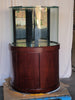 Display Model 133g 3/4 Cylinder Round Glass Reef-Ready Aquarium + Sump in Rose Cherry Furniture