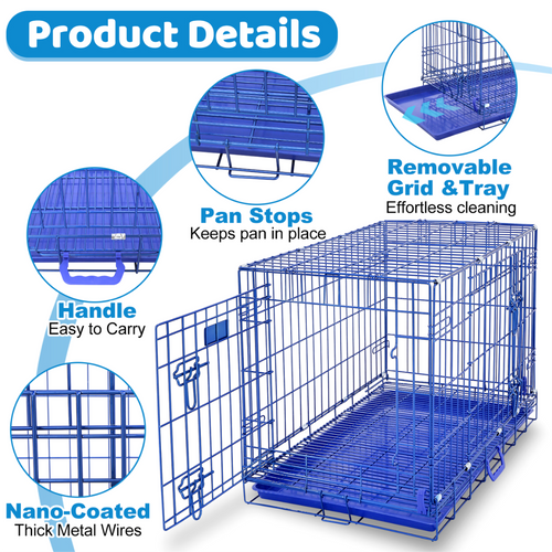 30 Collapsible Blue Dog Crate BLU30