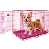 24-42 Collapsible Pink Dog Crate RED24-42