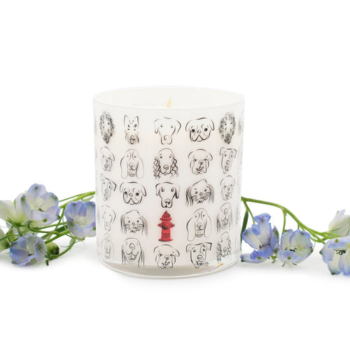 Dogs with Hydrant Jar Candle - Wet Dog Scent