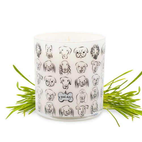 Dogs with Tag Jar Candle - Rolling in Grass Scent