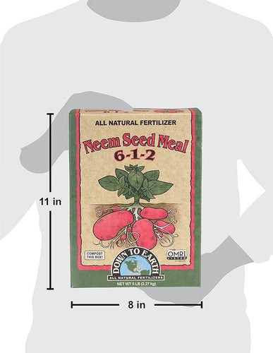 Down To Earth™, Neem Seed Meal 6-1-2, All Natural Fertilizer, Single Ingredient (5 LBS.)