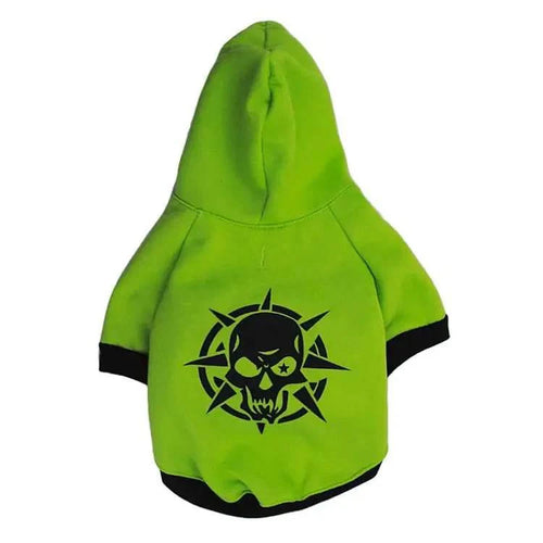 Hooded Scary Skull Fleece Pet T-Shirt