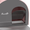 Pink Covered Cat Litter Box with Odor Filter - Complete Privacy Kit with Tray, Scoop & Mat | Compact Hooded Litter House