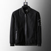 BLACK  Plus Size Loose Clothes Men's Stand-up Collar Jacket