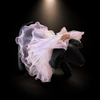 Pink Blue Tulle Flower Pet Veil Hair Clip