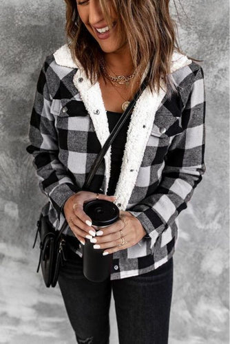 New Red plaid Winter jacket for women