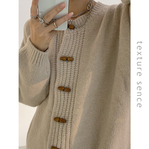 Women's Winter New Horn Button Sweater