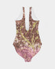 BEAUTIFUL PURPLE GITTER DESIGN CREATED BY FLIPSTYLEZ Women's All-Over Print One-Piece Swimsuit
