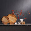 Wood Grain Ceramic Living Room Flat Vase Flower Arrangement Decoration