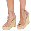 Wedge Heel Foreign Trade Plus Size Fashion Lace-up Women's Shoes Sandals