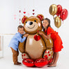 Big Bear Foil Balloon Large Size Love Heart Wedding