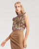 BEAUTIFUL PURPLE GITTER DESIGN CREATED BY FLIPSTYLEZ Women's All-Over Print Ruffle Sleeve Top