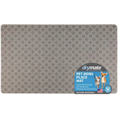 Premium Pet Bowl Placemat - Thin Absorbent Waterproof Feeding Mat for Dogs & Cats | Machine Washable Floor Protection