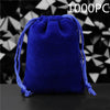 Flannel Drawstring Jewelry Solid Drawstring Pocket
