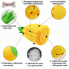 Interactive Pineapple Snuffle Dog Toy | Plush Treat Dispensing Puzzle Toy with Squeaker for Small Medium Large Dogs