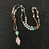 Natural Stone Powder Arrow String Necklace