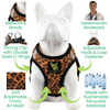 EcoBark Step In Dog Harness - XXXS to Small Breeds- Reflective Soft Mesh Harness for Teacup, Small Dogs and Puppies / Cheetah