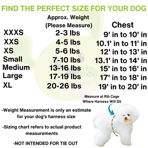 EcoBark Step In Dog Harness - XXXS to Small Breeds- Reflective Soft Mesh Harness for Teacup, Small Dogs and Puppies / French Floral