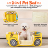 Cartoon Bus 2-in-1 Pet House Bed