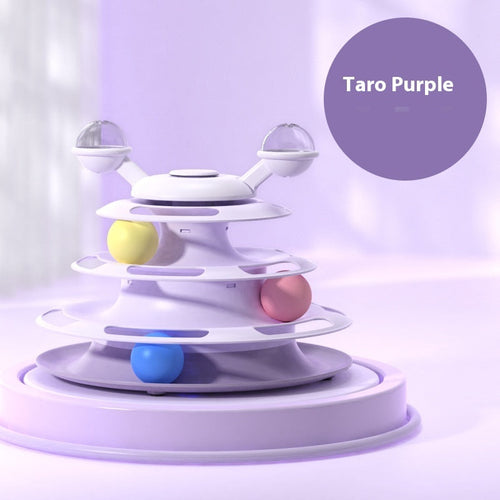 4 Levels Cat Toy Tower Turntable
