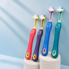 Three-Sided Pet Toothbrush for Dogs and Cats