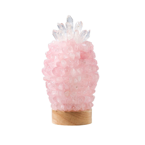 Natural Powder Crystal Crushed Stone Pineapple Night Light