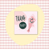 50 PcsPack Square Simple Thank-you Card Coated Paper Business Cards