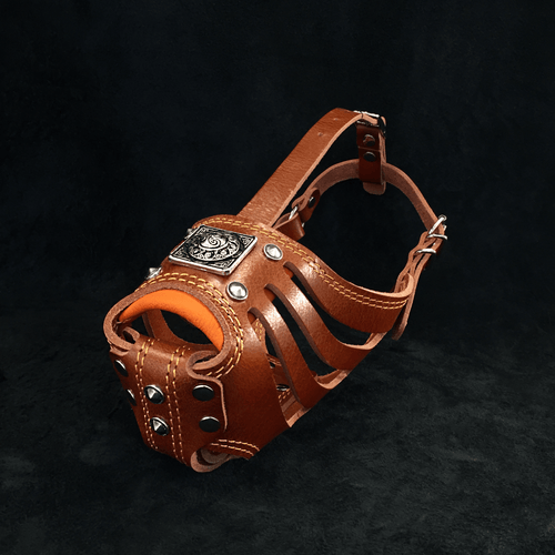 ''Eros'' Basket Muzzle BROWN soft nose pad