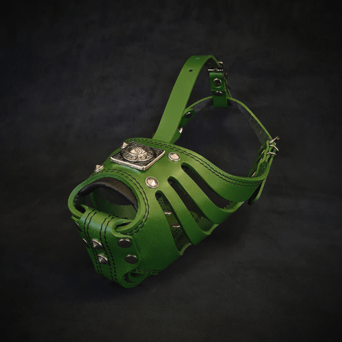 ''Eros'' Basket Muzzle GREEN with Nose Pad