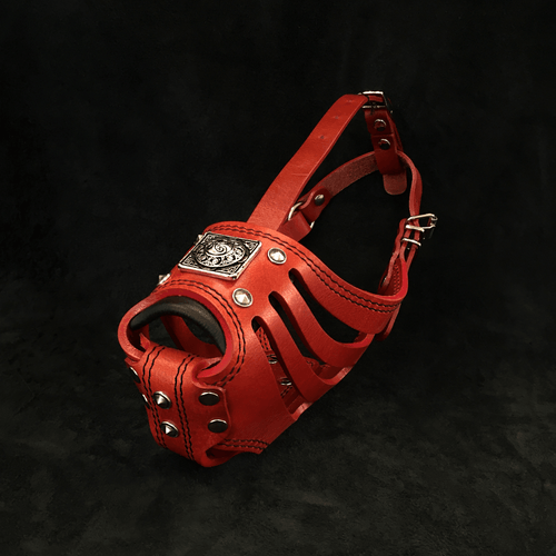 ''Eros'' Basket Muzzle RED with Nose Pad