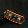 The Eros collar 2.5 inch wide black & orange