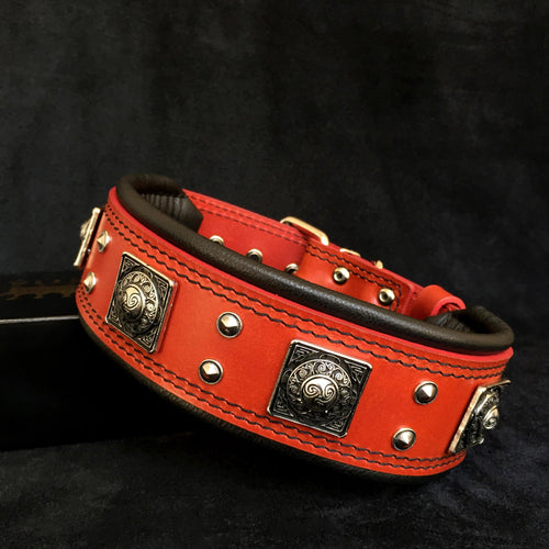 The Eros collar 2.5 inch wide RED