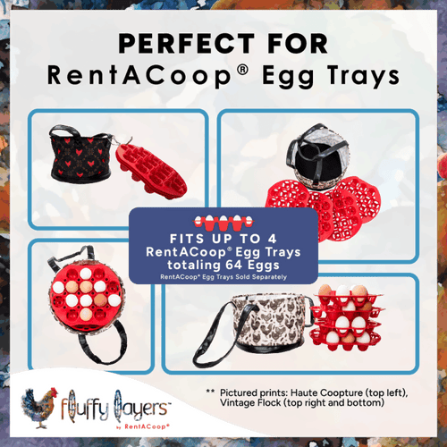 Fluffy Layers by RentACoop Egg Collecting Bag - Floral Pop