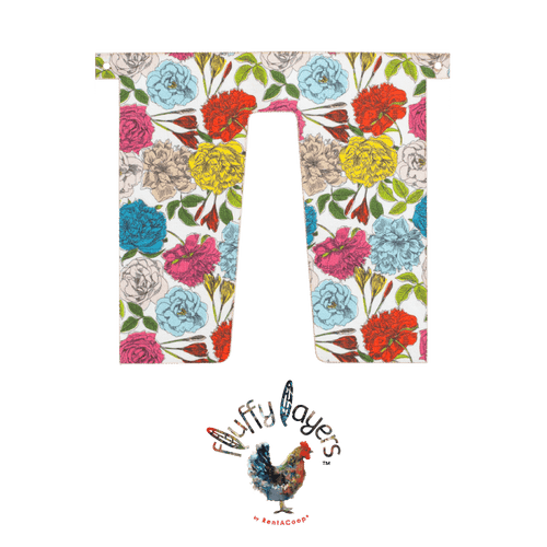 Fluffy Layers Curtains for RentACoop Nesting Box Efficiency - Floral Pop