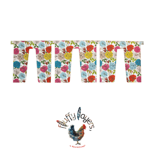 Fluffy Layers Curtains for RentACoop Nesting Box Suite - Floral Pop