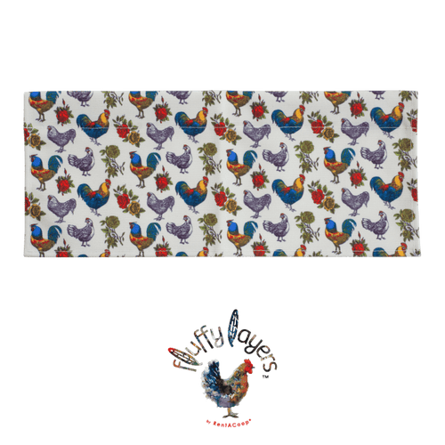 Fluffy Layers Coop Valances - Roosters & Roses