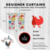 Fluffy Layers Curtains for RentACoop Nesting Box Efficiency - Roosters & Roses