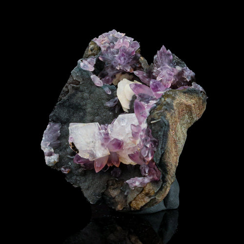 Eye Catching Amethyst, Inside Chabazite Geode Natural Mineral Specimen # B 4415
