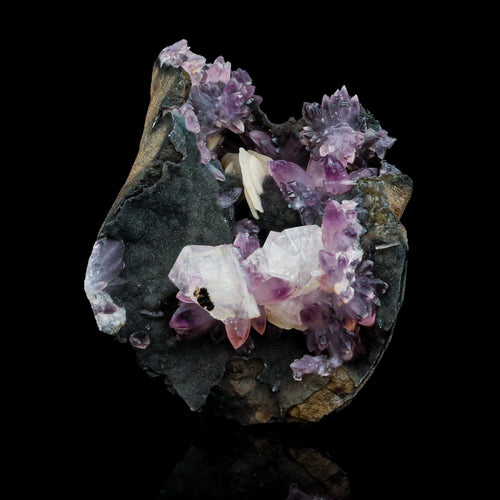 Eye Catching Amethyst, Inside Chabazite Geode Natural Mineral Specimen # B 4415