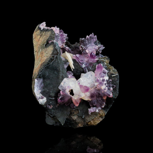 Eye Catching Amethyst, Inside Chabazite Geode Natural Mineral Specimen # B 4415