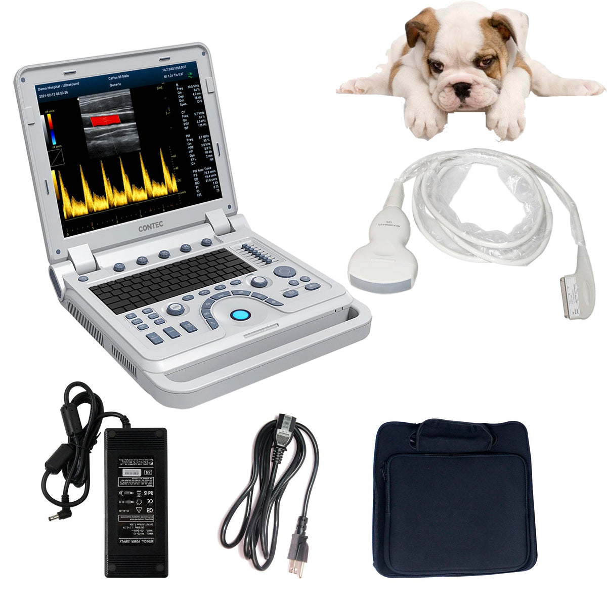 Animal Scan Computer VET Veterinary Portable Ultrasound Scanner Laptop Machine Color Doppler ...