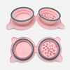 Collapsible Travel Double Pet Bowl