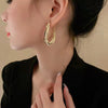 Fashion Full Diamond Personality Love Earrings Women's Temperament Ear Jewelry