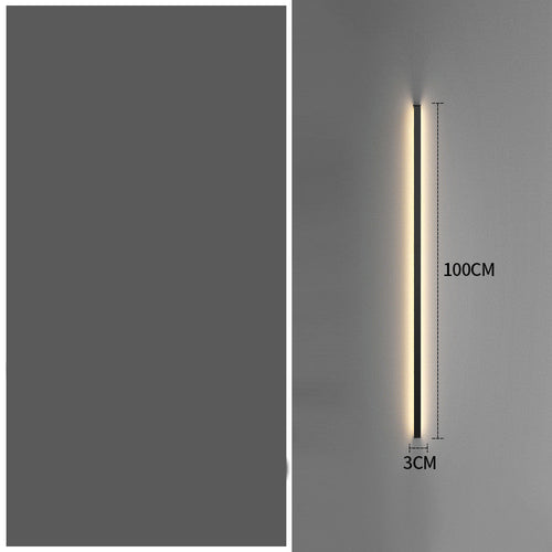 Simple Modern Minimalist Long Strip Living Room Grille Wall Lamp